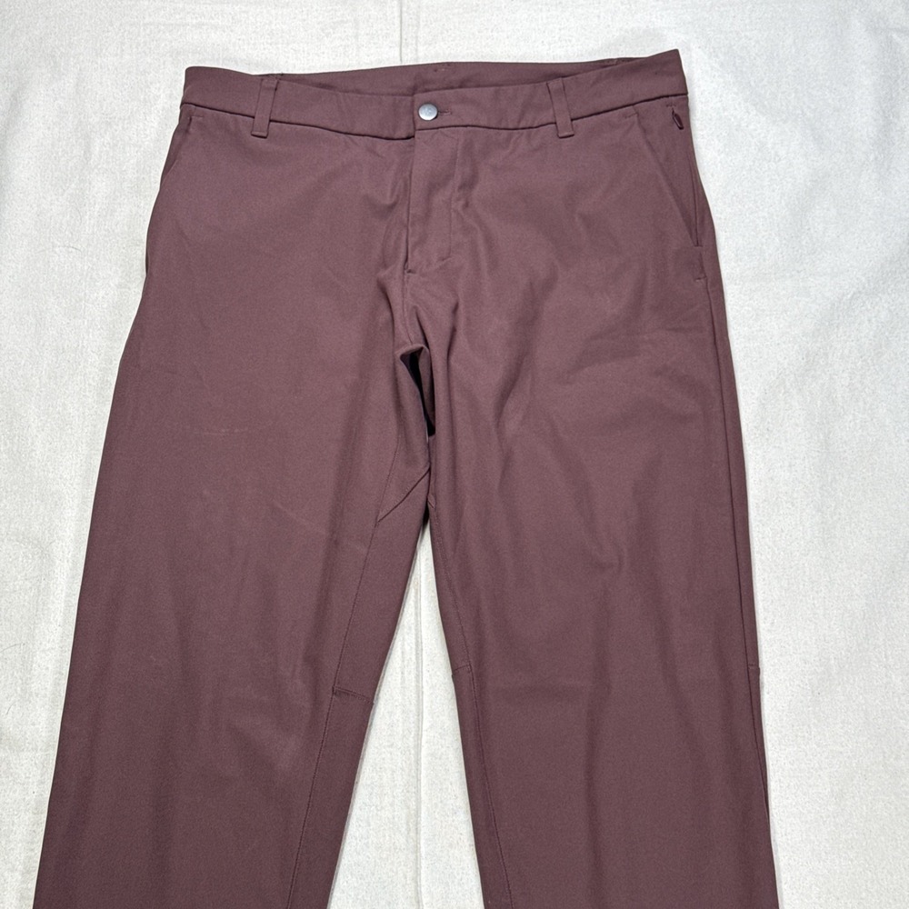 Lululemon Commission Warpstreme Pants Burgundy Maroon Men 34